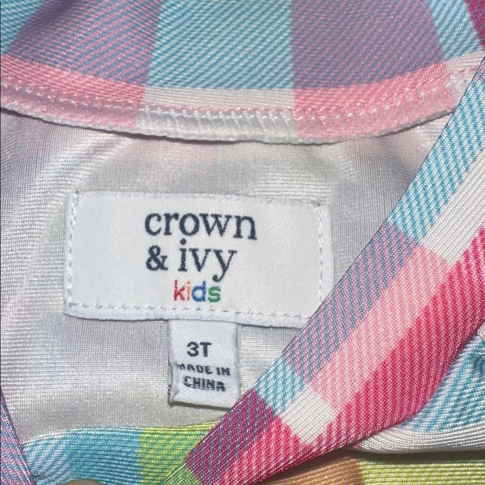 Carter's & Crown and Ivy Pink and purple girls  Swim Rashguards size 3T - Picture 3 of 4